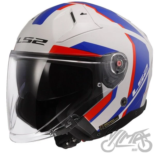 Kask LS2 OF603 Infinity II Focus Wh.Bl Red — rozmiar M — ujęcie 1
