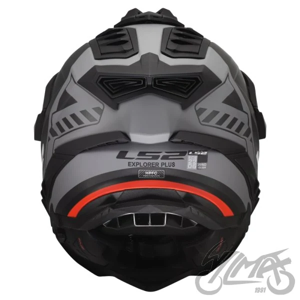Kask adventure LS2 MX701 Explorer Hexa Black Red Grey — M — ujęcie 4