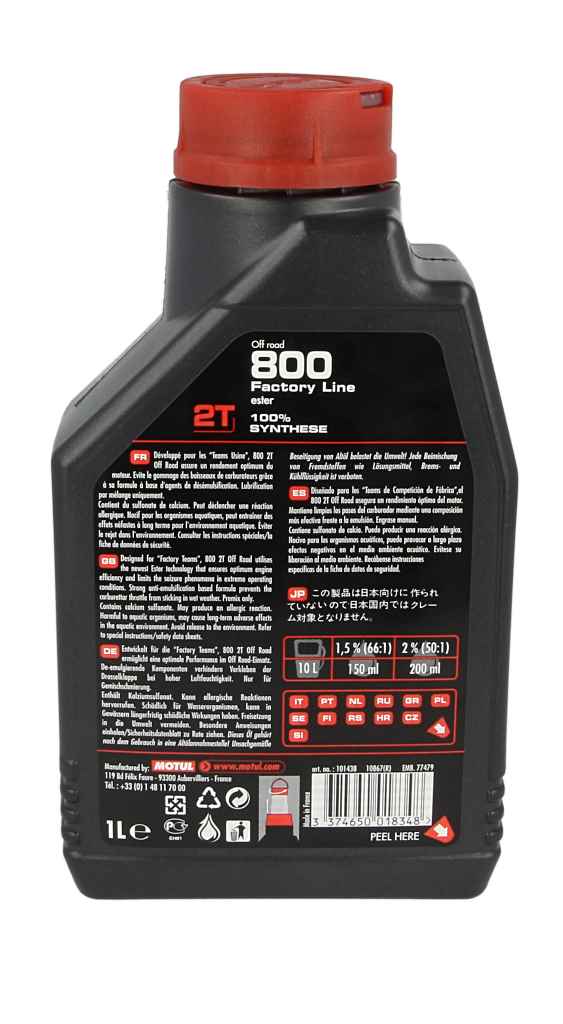 Olej MOTUL 800 factory line off road 2T 1 l — ujęcie 15