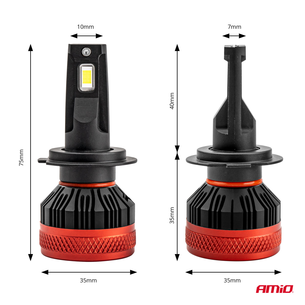 Żarówki samochodowe LED seria X3 H7 H18 6500K Canbus — ujęcie 4