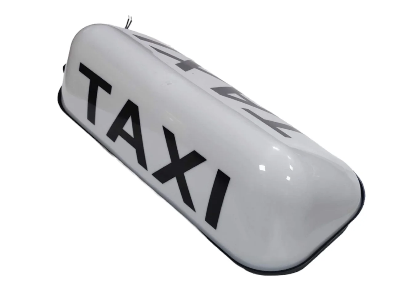 Lampa # Sygnalizator # Znak TAXI - na magnes BIAŁY — ujęcie 2