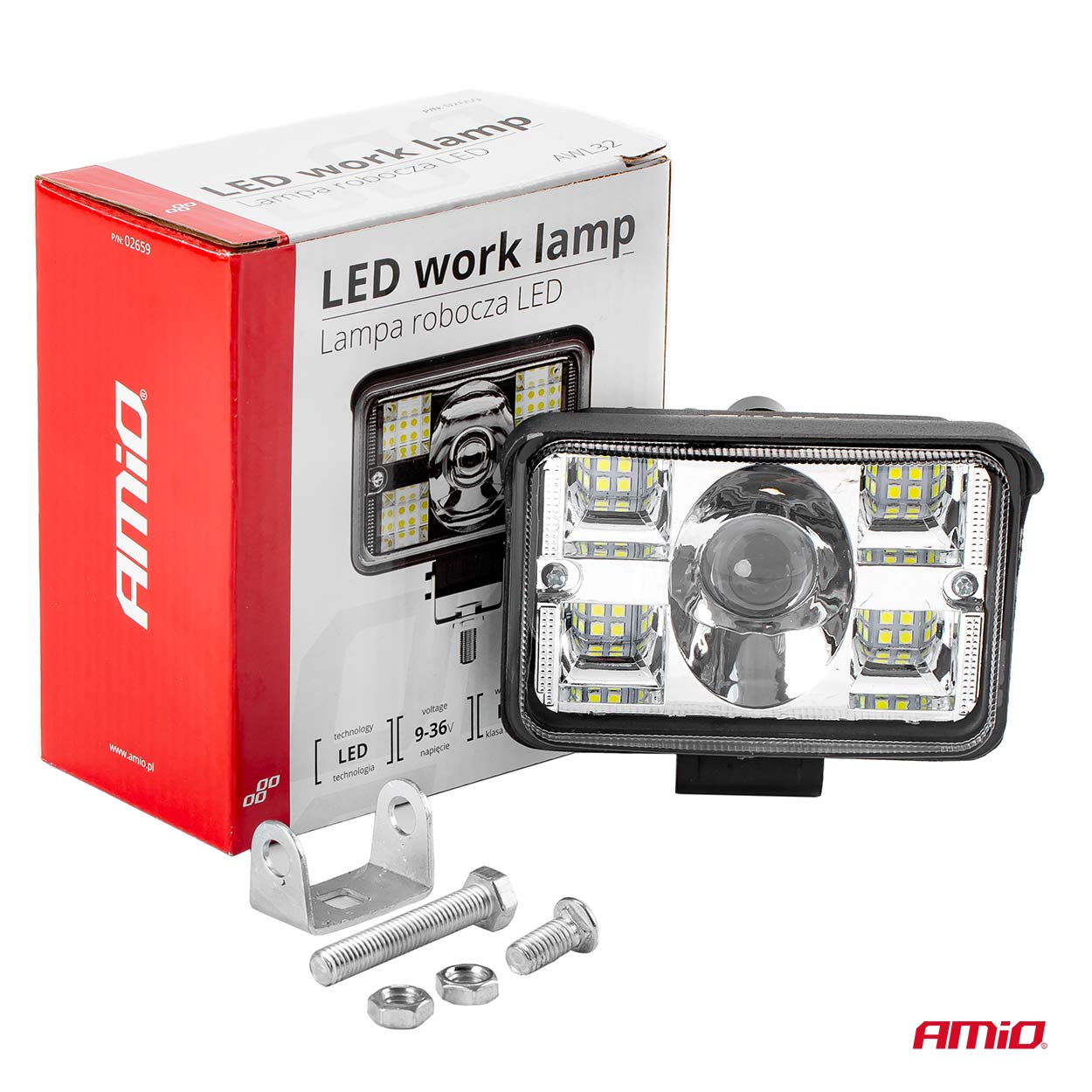 Lampa robocza LED szperacz AWL32 17LED 12 V 24 V — ujęcie 7