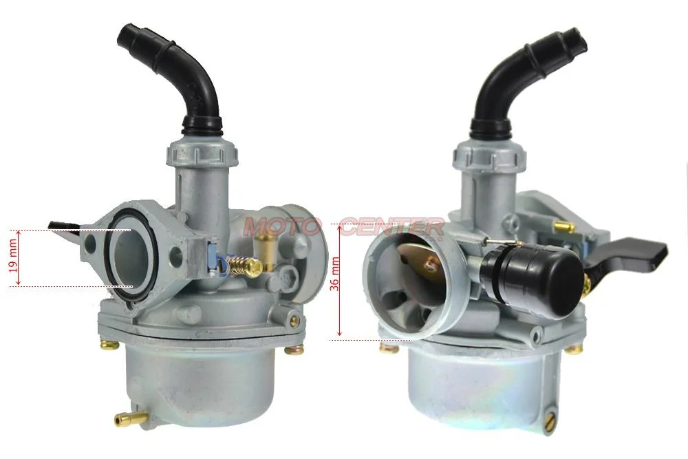 Gaźnik 4T PZ19 50-125 cm³, skuter motorower Cross Quad ATV (dźwignia) — ujęcie 5