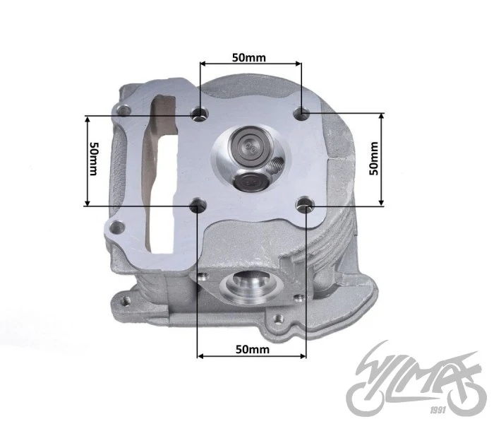 Głowica cylindra 50 cm³ 4T silnik JJ1P39QM komplet E4 — ujęcie 2