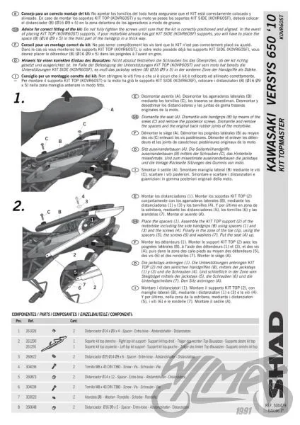 Stelaż kufra tył SHAD do Kawasaki versys 600/650 — ujęcie 2