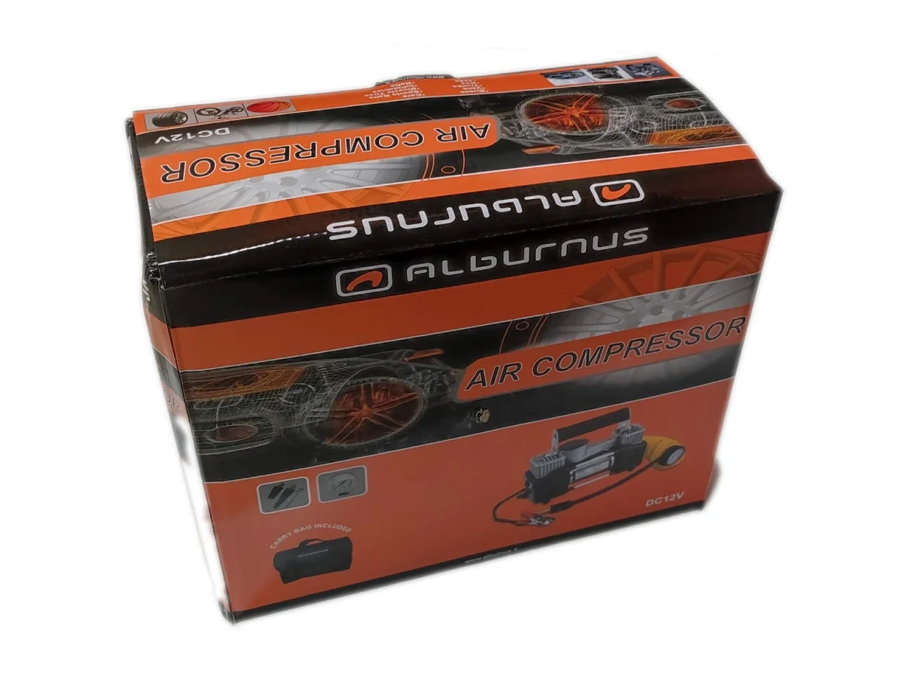 Kompresor samochodowy 12V metalowy 2 cylindry 12V — ujęcie 7