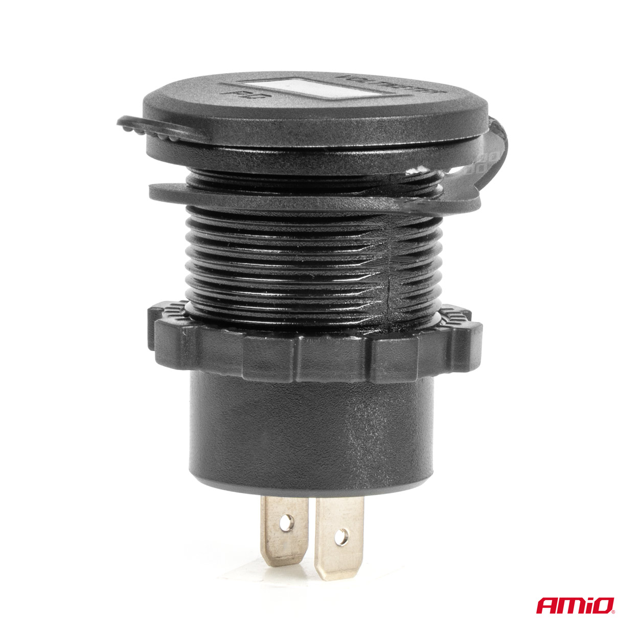 Ładowarka samochodowa z gniazdami USB i testerem napięcia wodoodporna 2x USB-C 12 V 24 V — ujęcie 3