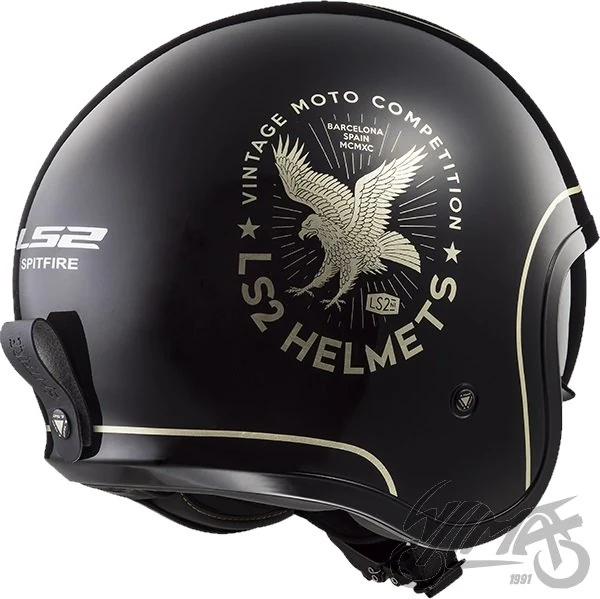 Kask LS2 OF599 Spitfire flier Black — rozmiar M — ujęcie 2