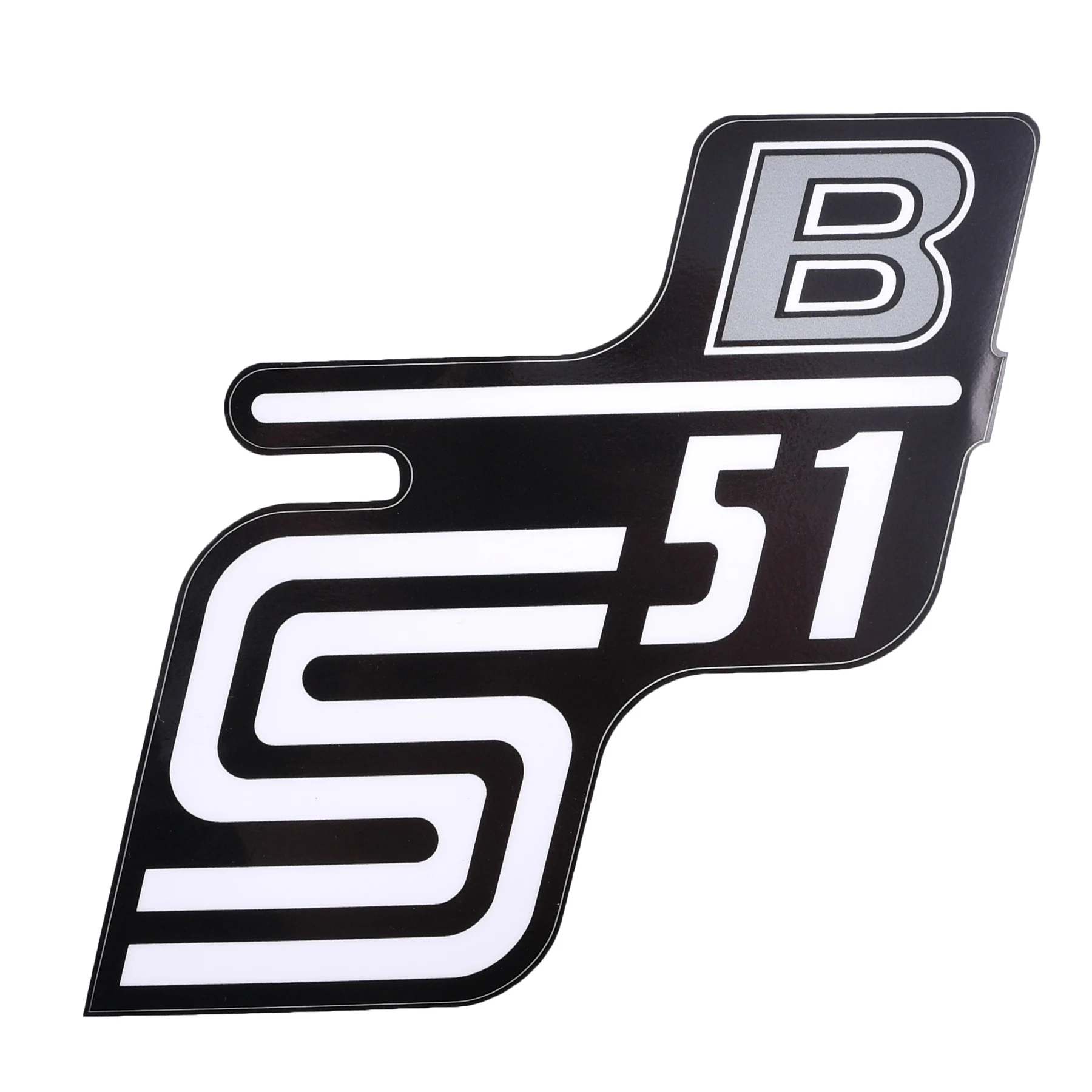Naklejka Simson pokrywy S51B srebrna premium MZA — ujęcie 1
