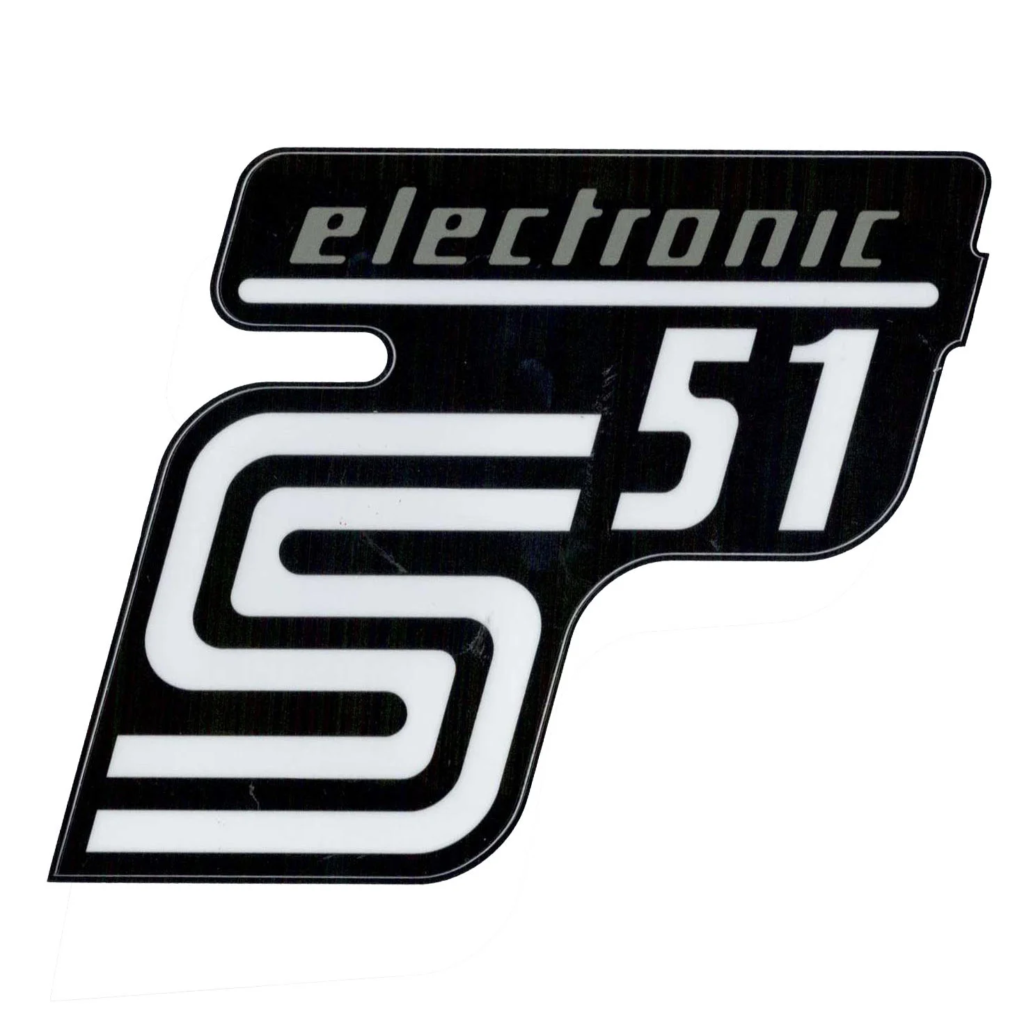 Naklejka Simson pokrywy electronic srebrna premium MZA — ujęcie 1