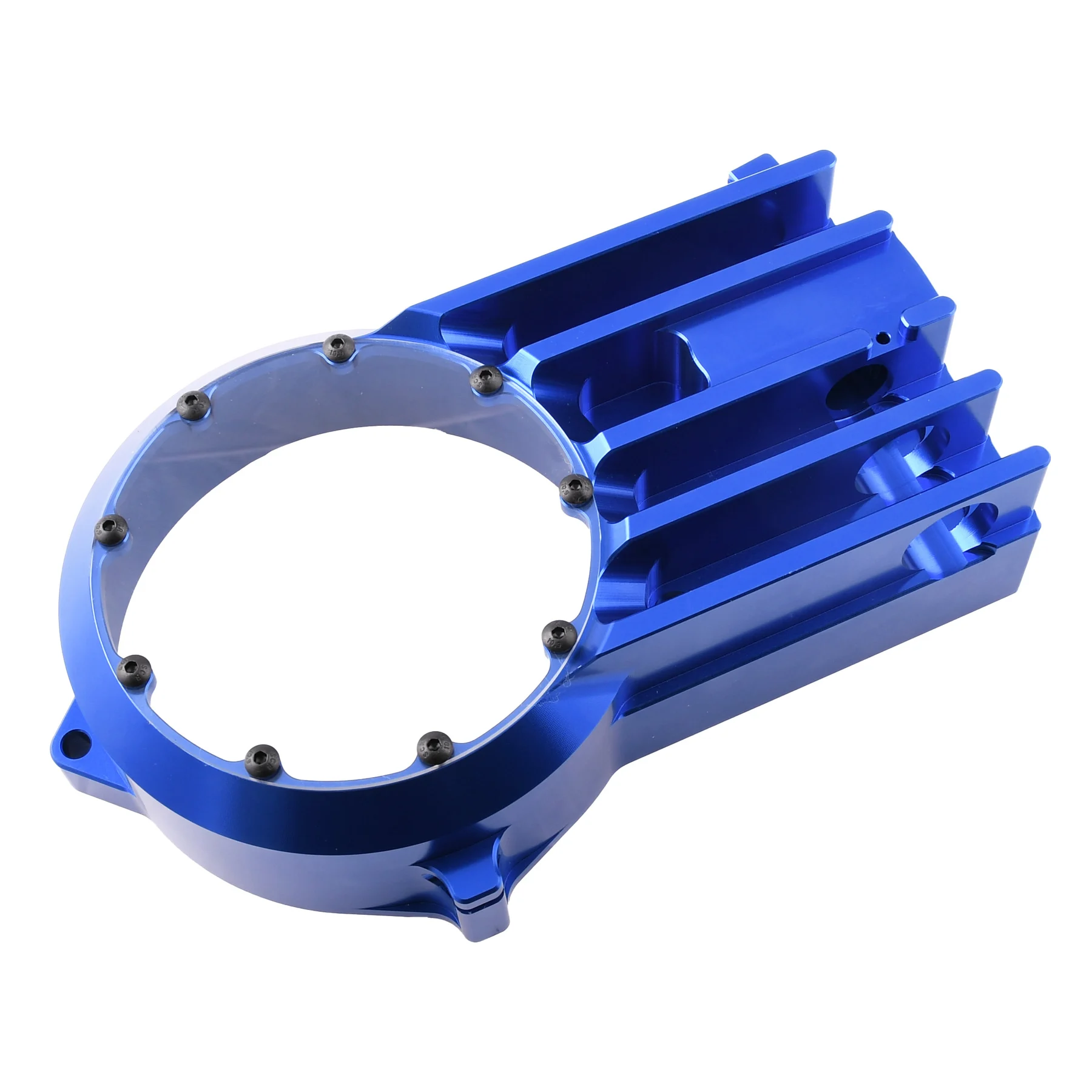 Pokrywa silnika prawa DPR Performance CNC Clear do Simson S51, SR50 — niebieska — ujęcie 5