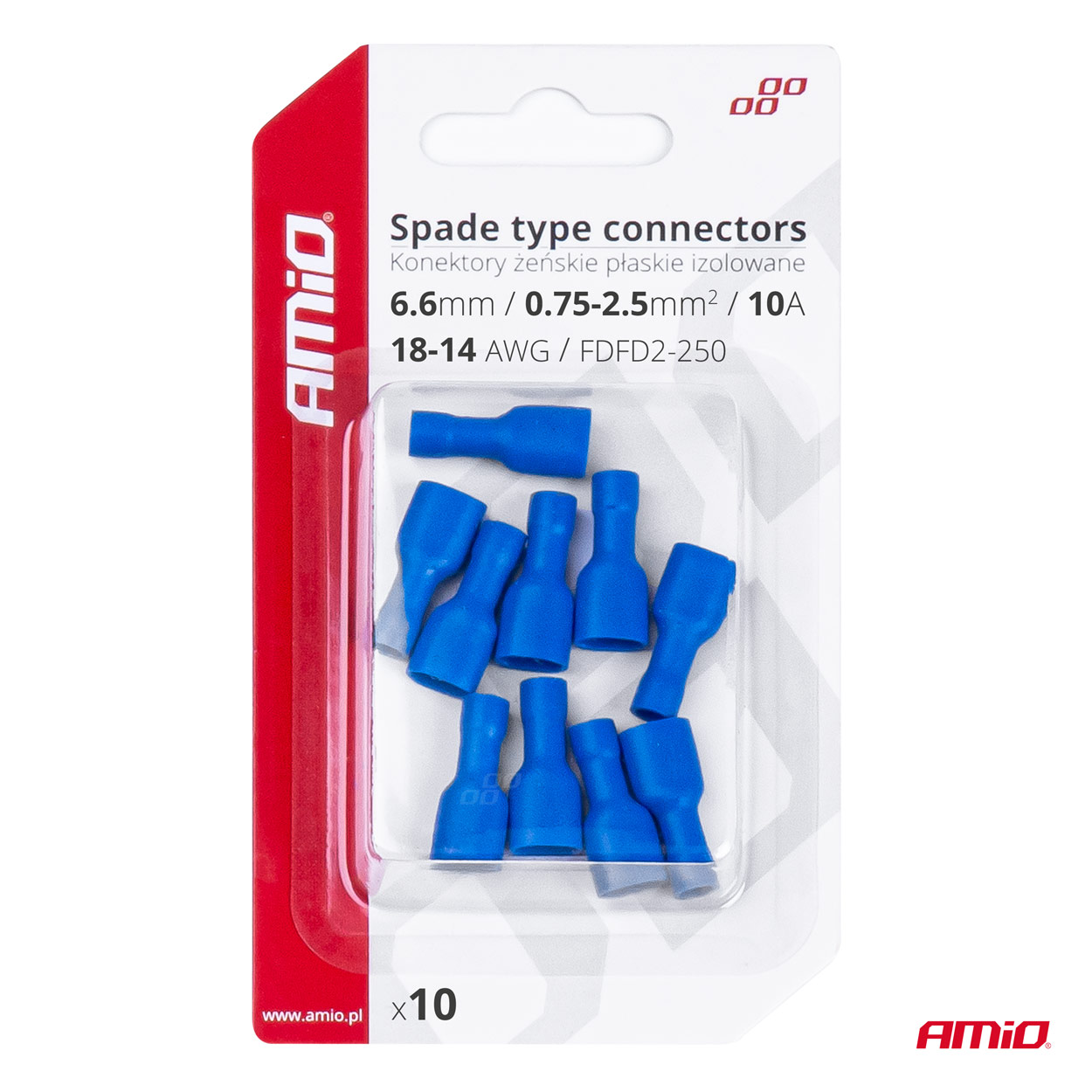 Konektory izolowane żeńskie płaskie 6.6 mm — ujęcie 4
