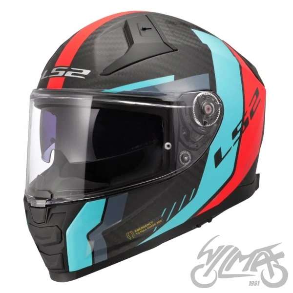 Kask LS2 FF811 Vector II C Grid Red Cyan — rozmiar XXL — ujęcie 1
