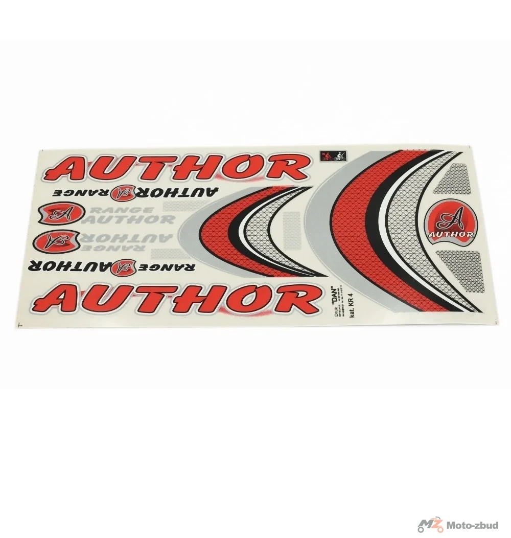 Kalkomania rowerowa author czerwona KR4