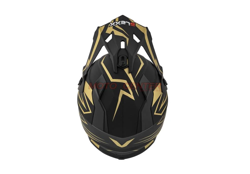 Kask crossowy BLEXX Dziecięcy MD-911 Junior czarny mat/złoty M Homologacja ECE 22.06 — ujęcie 5