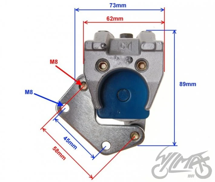 Zacisk hamulca przedniego QT-4 — Kinroad XT125T-8 Wind Hunter / Longjia XT50QT-4 Sharpy — ujęcie 2