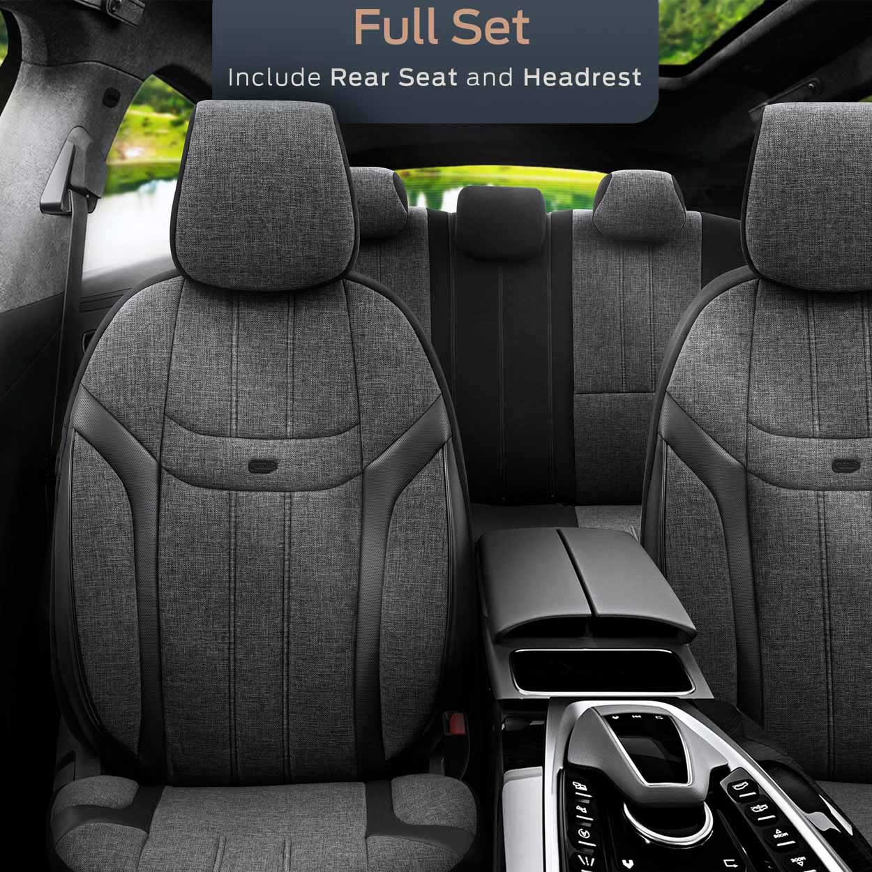 Komplet pokrowców na fotele samochodowe OTOM SWAN 501 BLACK 3-ZIP — ujęcie 2