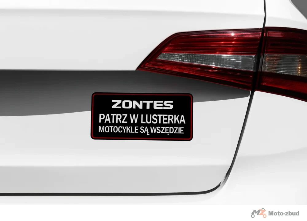 Naklejka patrz w lusterka Zontes — ujęcie 2
