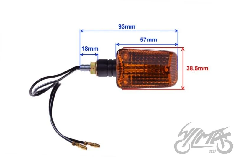 Kierunkowskaz mini czarno-pomarańczowy, krótki, BA9S 12 V 23 W — AL12795 — ujęcie 2