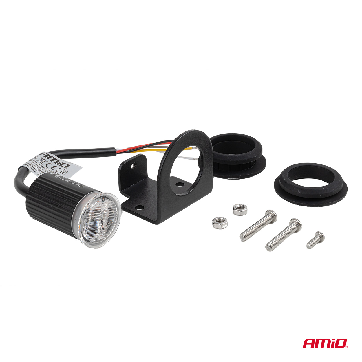 Lampa ostrzegawcza okrągła pomarańczowa LED R65 12 V 24 V 12 W — ujęcie 2