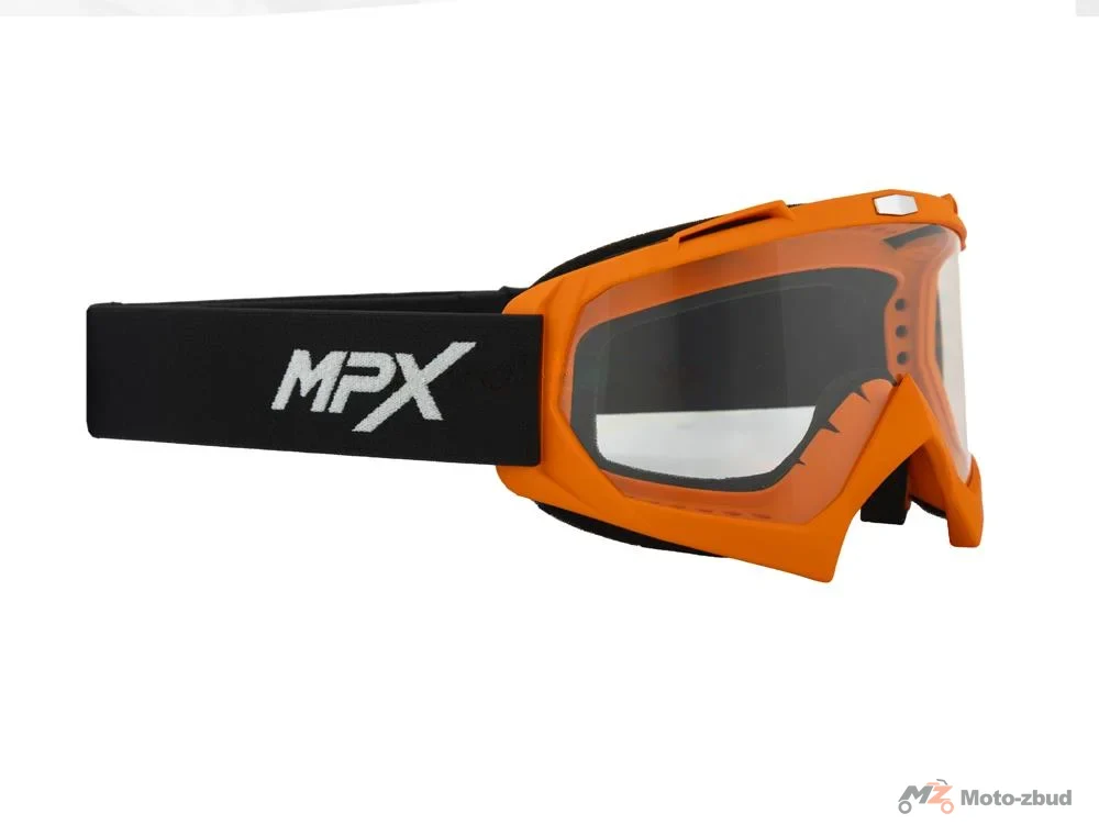 Gogle crossowe MPX YH-16 pomarańczowe matowe/szybka przezroczysta — ujęcie 2