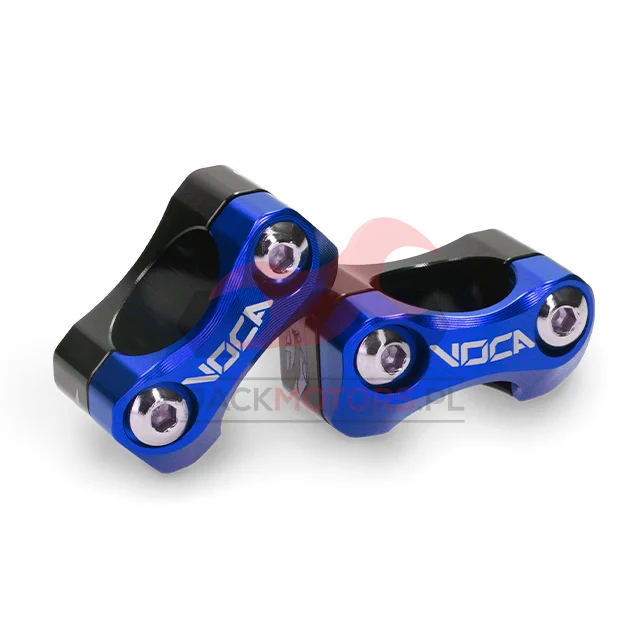 Adapter kierownicy wieżyczki 22 mm / 28 mm VOCA HB28 V2 aluminium CNC niebieskie uniwersalne — ujęcie 1