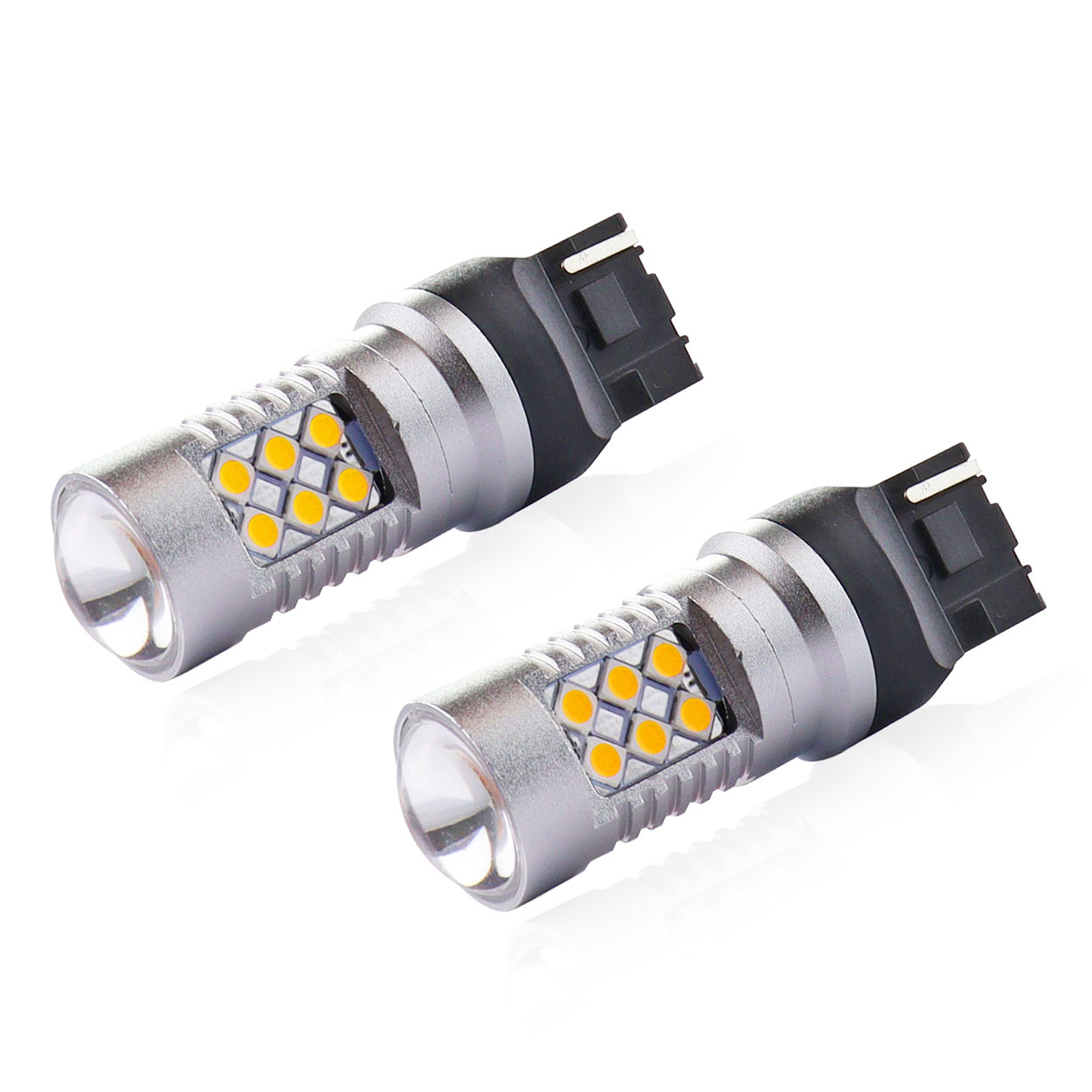 Żarówki LED CANBUS 3030 24SMD T20 WY21W Pomarańczowa Amber 12 V 24 V — ujęcie 6