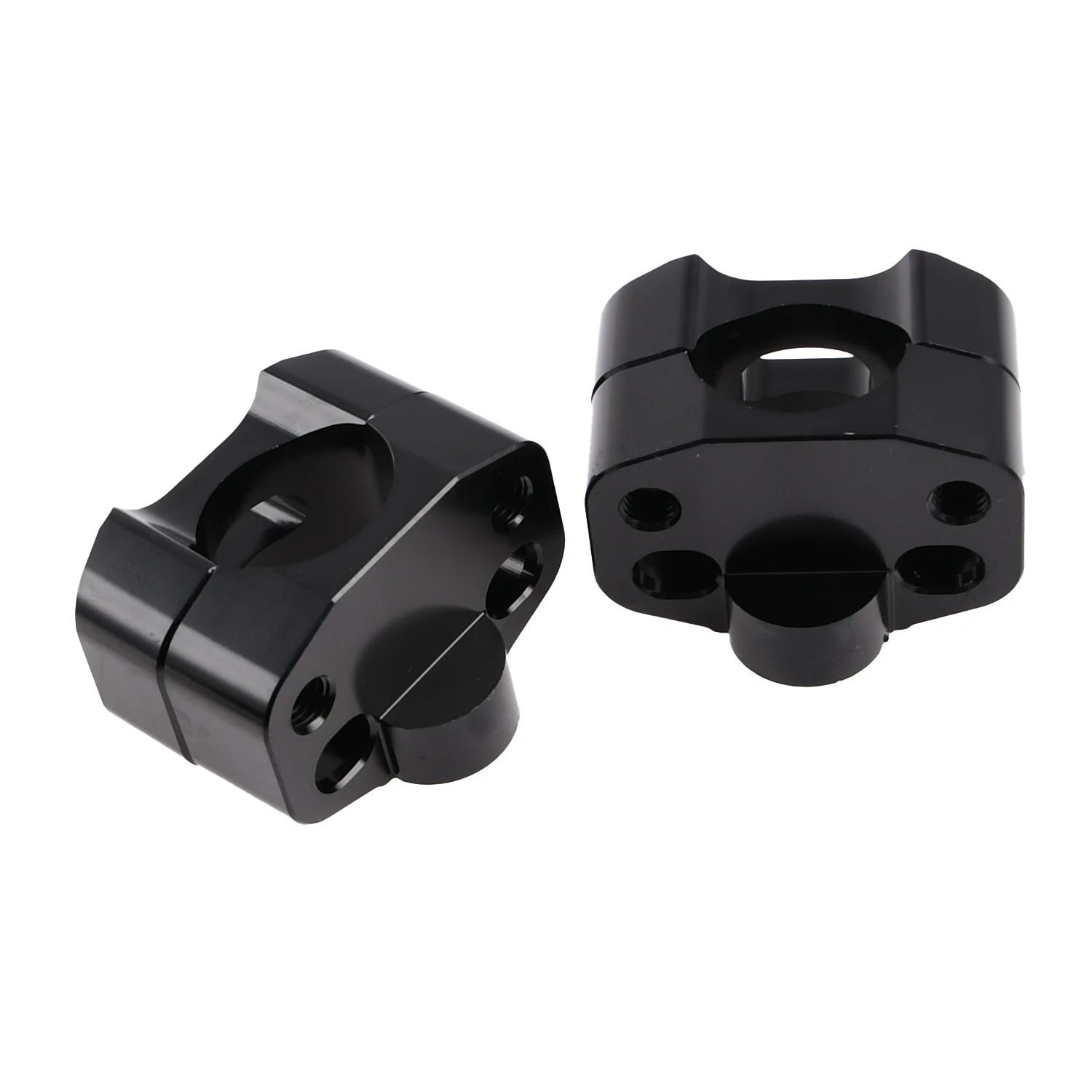 Adapter kierownicy wieżyczki 22 mm / 28 mm czarne uniwersalne aluminium CNC kpl. Racing Force — ujęcie 2