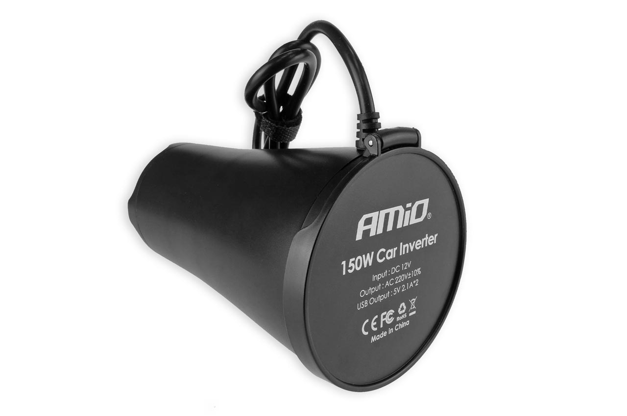 Przetwornica napięcia w kształcie kubka 12V/230V 150W/300W 2xUSB PI02 — ujęcie 3