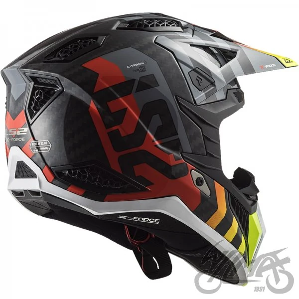 Kask LS2 MX703 C X-Force Barrier Yel. Red — rozmiar M — ujęcie 4