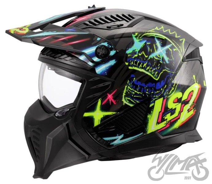 Kask LS2 OF606 Drifter rayz Black Blue-06 — rozmiar L — ujęcie 2