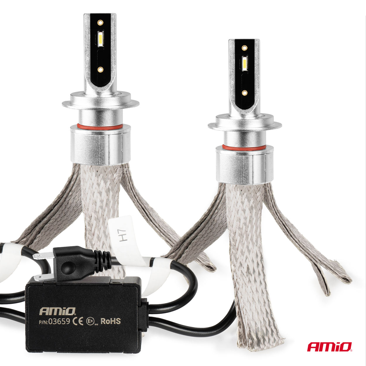 Żarówki samochodowe LED seria FLEX+ H7 12 V 24 V 6000K Canbus AMIO-03659 — ujęcie 4