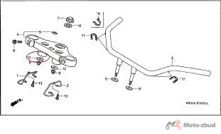 Podkładka półki zawieszenia Honda OEM VT750 — ujęcie 2