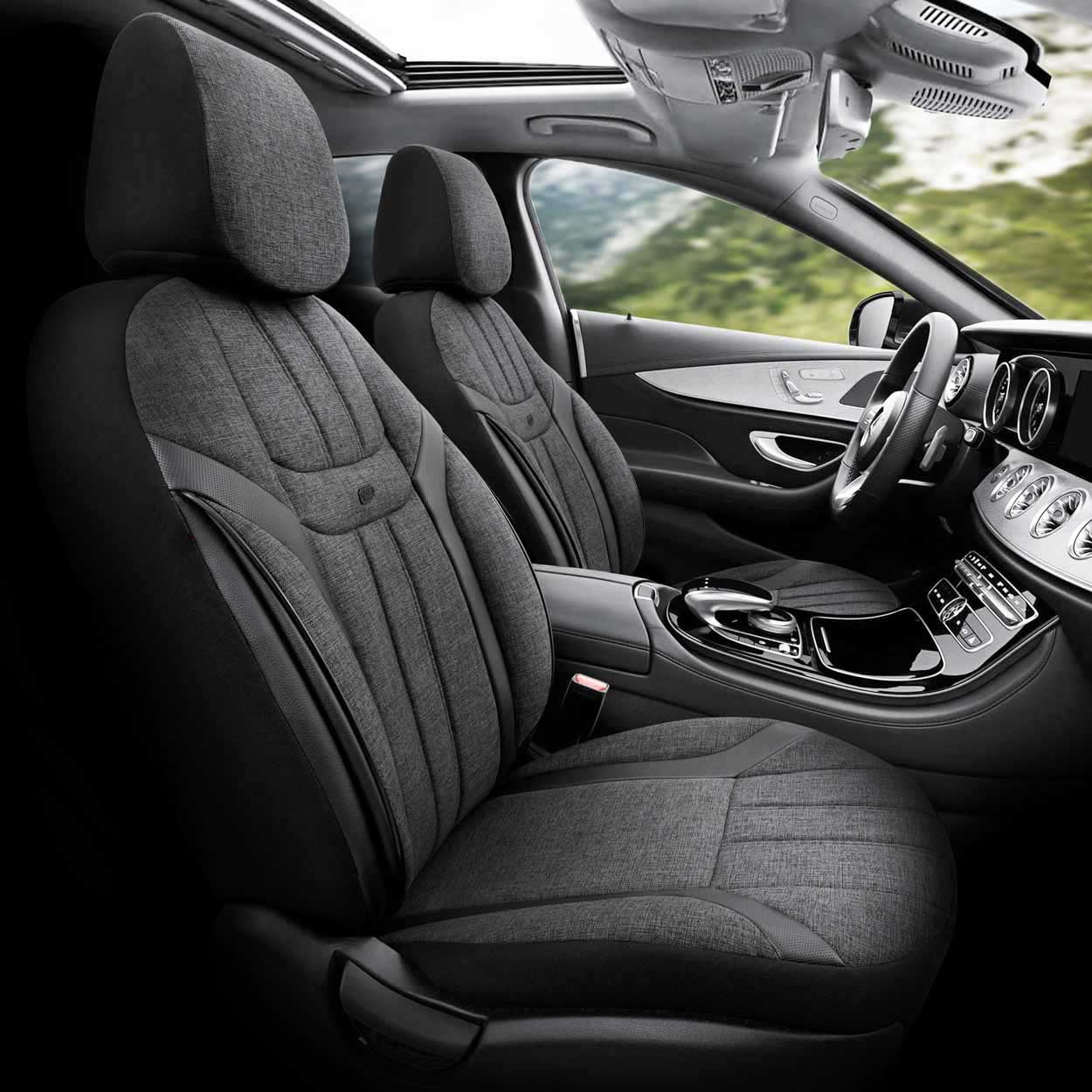 Komplet pokrowców na fotele samochodowe OTOM SWAN 501 BLACK 3-ZIP — ujęcie 11