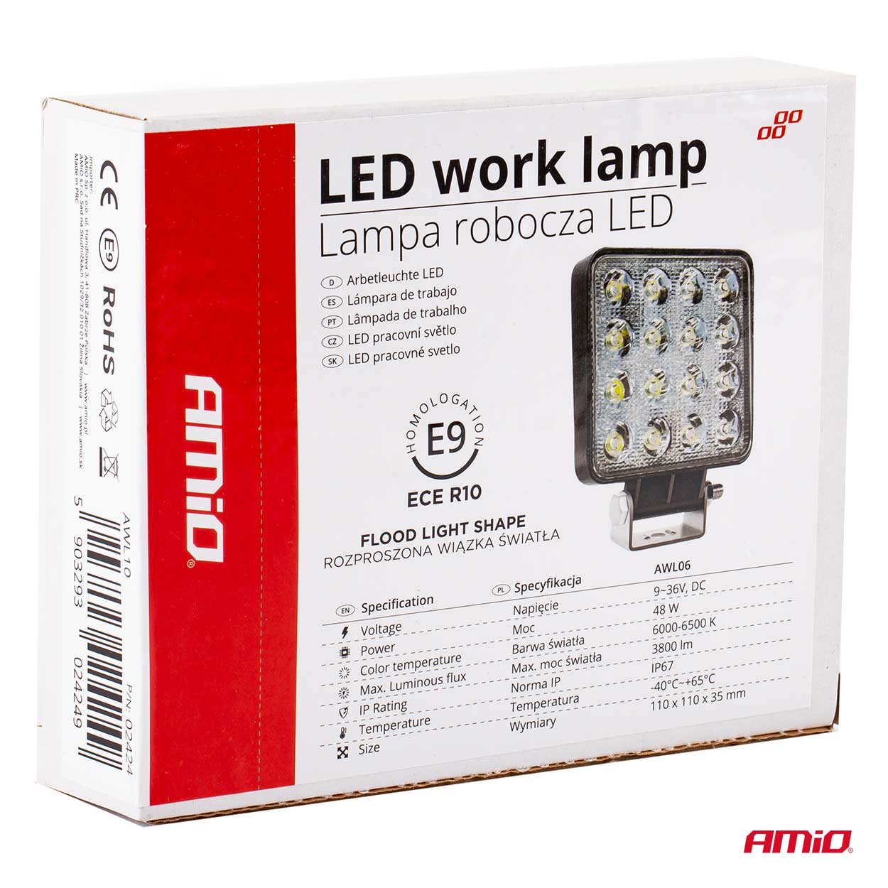 Lampa robocza LED szperacz AWL10 16LED 12 V 24 V — ujęcie 10