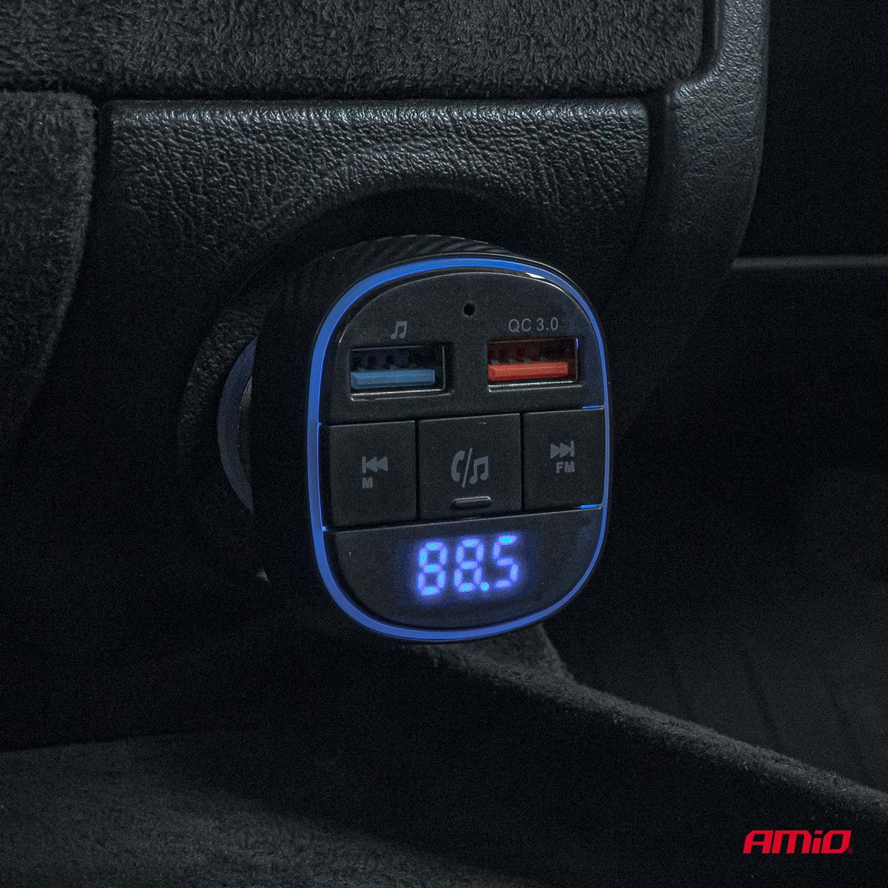 Transmiter samochodowy FM 2×USB-A 12 V 24 V — ujęcie 2