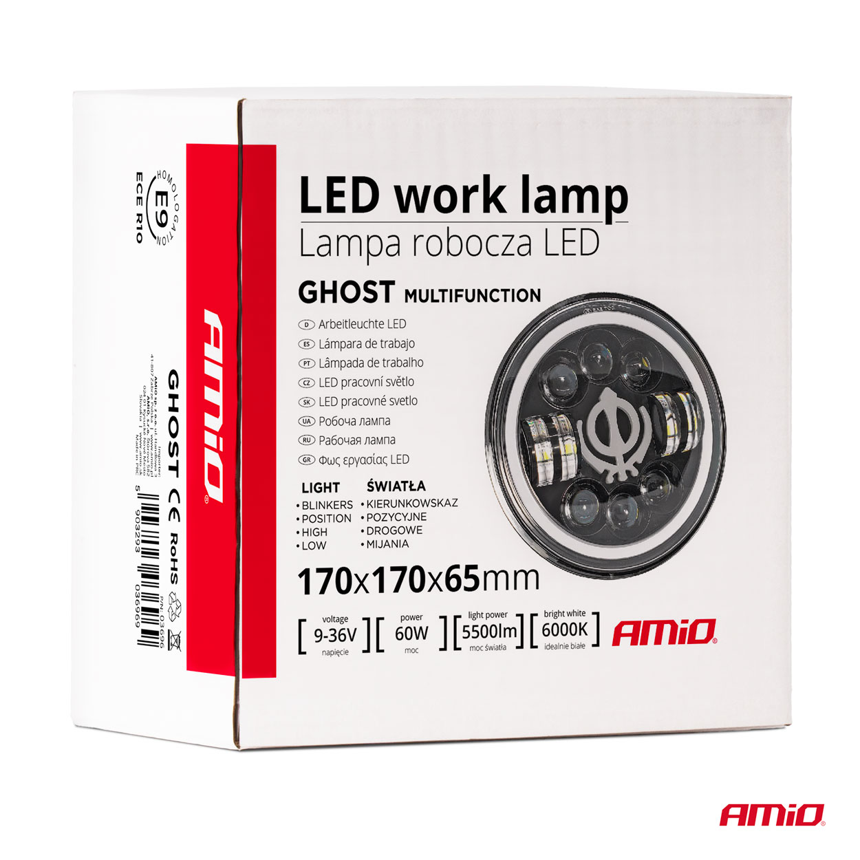 Lampa robocza LED GHOST duch dodatkowa ozdobna 12 V 24 V — ujęcie 7