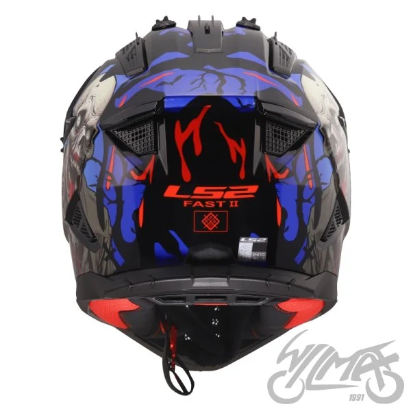 Kask LS2 MX708 fast II zombie II bl. Red Blue — rozmiar S — ujęcie 4