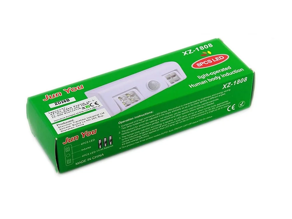 Lampka z czujnikiem ruchu 8 LED czarna — ujęcie 3