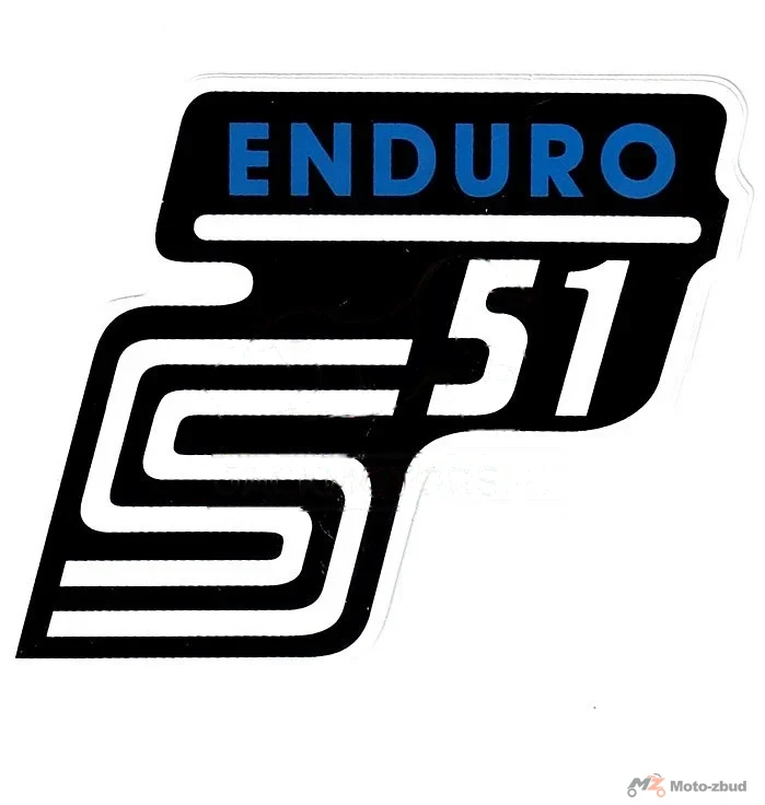 Naklejka Simson pokrywy niebieska enduro