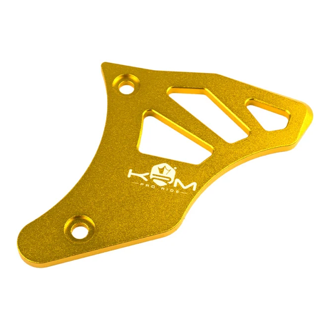 Pokrywa zębatki zdawczej KRM Pro Ride złota aluminium CNC Derbi D50B0 / EBS050 — ujęcie 1