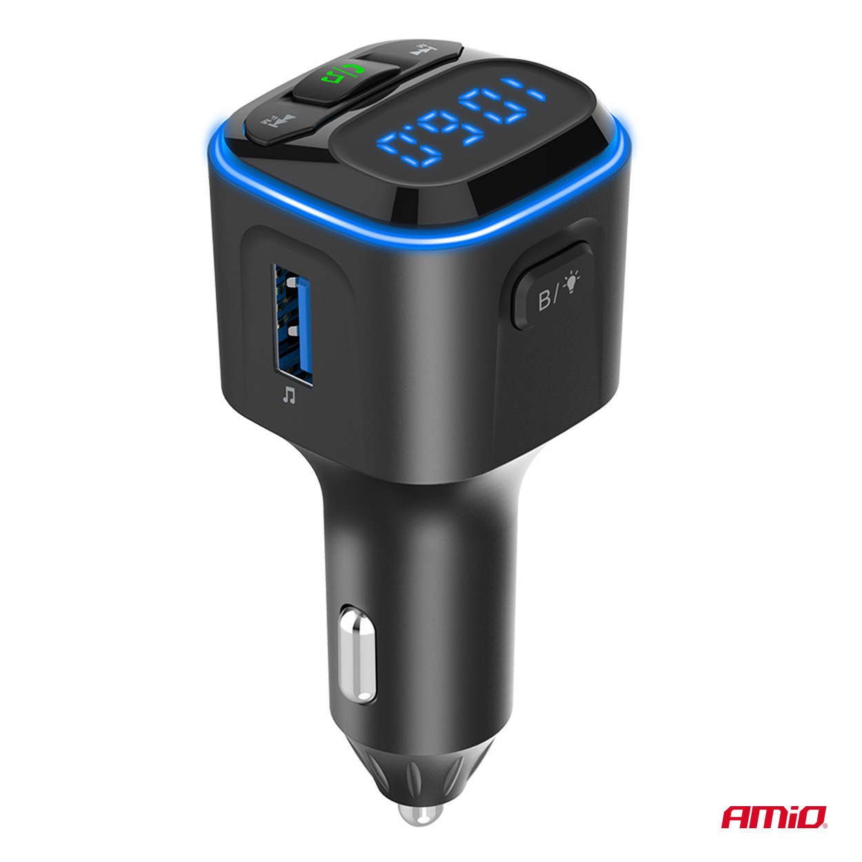 Transmiter samochodowy FM microSD 1×USB-A 2×USB-C 12 V 24 V — ujęcie 5
