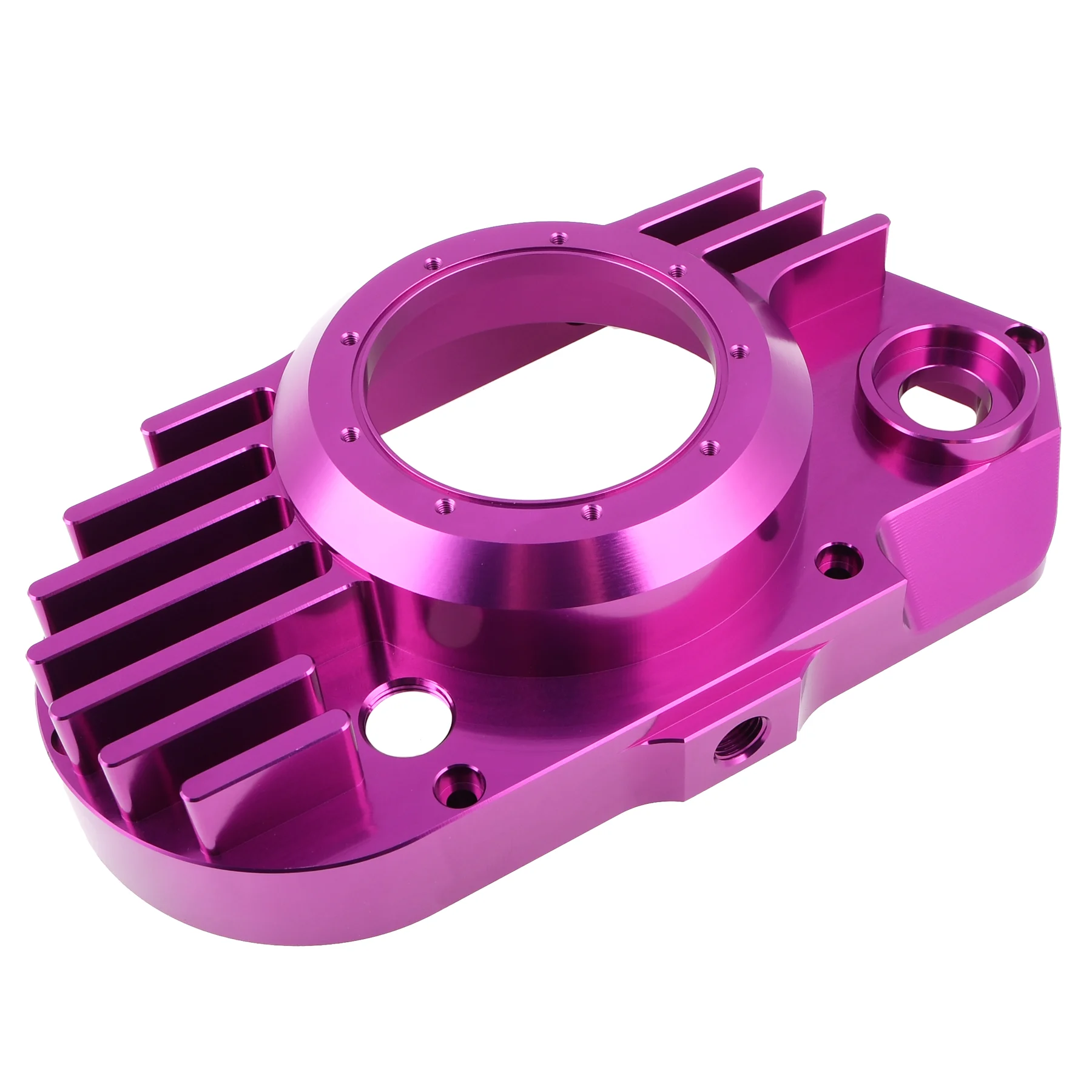 Pokrywa silnika Simson S51 SR50 lewa aluminium CNC clear fioletowa + śruby DPR Performance — ujęcie 2