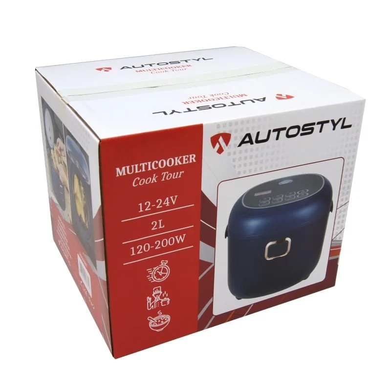 Ryżowar samochodowy 2l Multicooker 12V 24V TIR BUS LCD timer — ujęcie 2