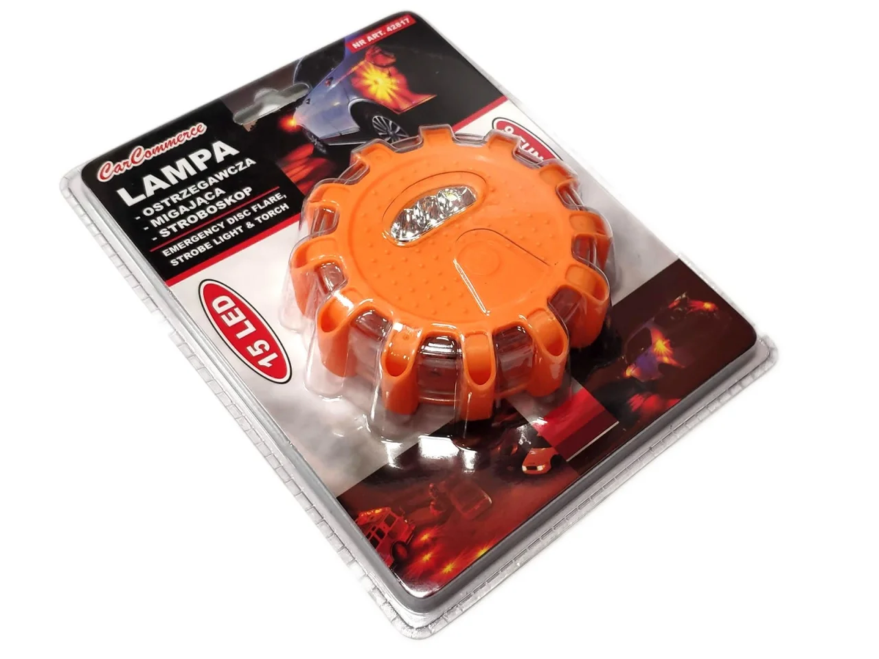 Lampa ostrzegawcza 12+3 LED 3xAAA — ujęcie 4