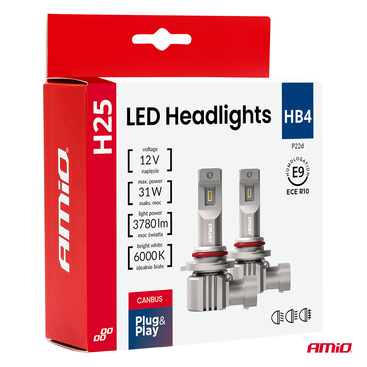 Żarówki samochodowe LED seria H25 CANBUS HB4 9006 12 V 31 W — ujęcie 10