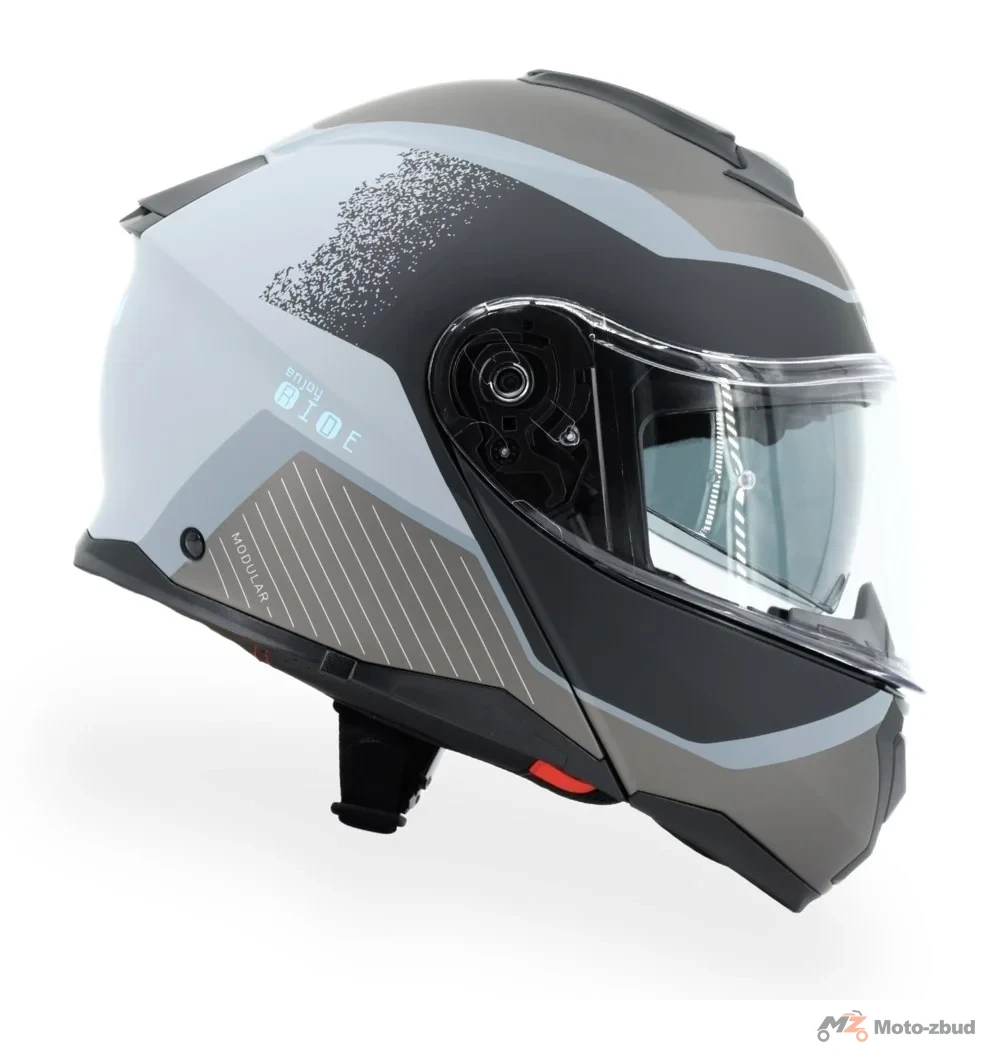 Kask VCAN model H272 sports grey Black z podnoszoną szczęką i blendą czarno-grafitowo-szary mat M — ujęcie 6