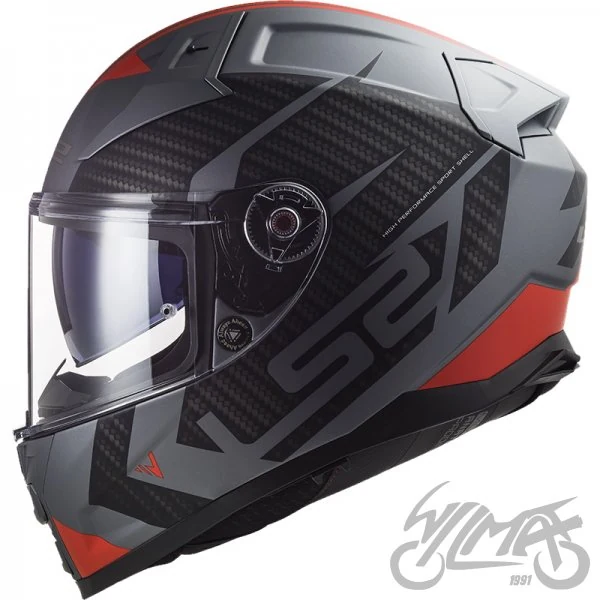 Kask LS2 FF811 Vector II Splitter M.Tit Red — rozmiar XXL — ujęcie 2