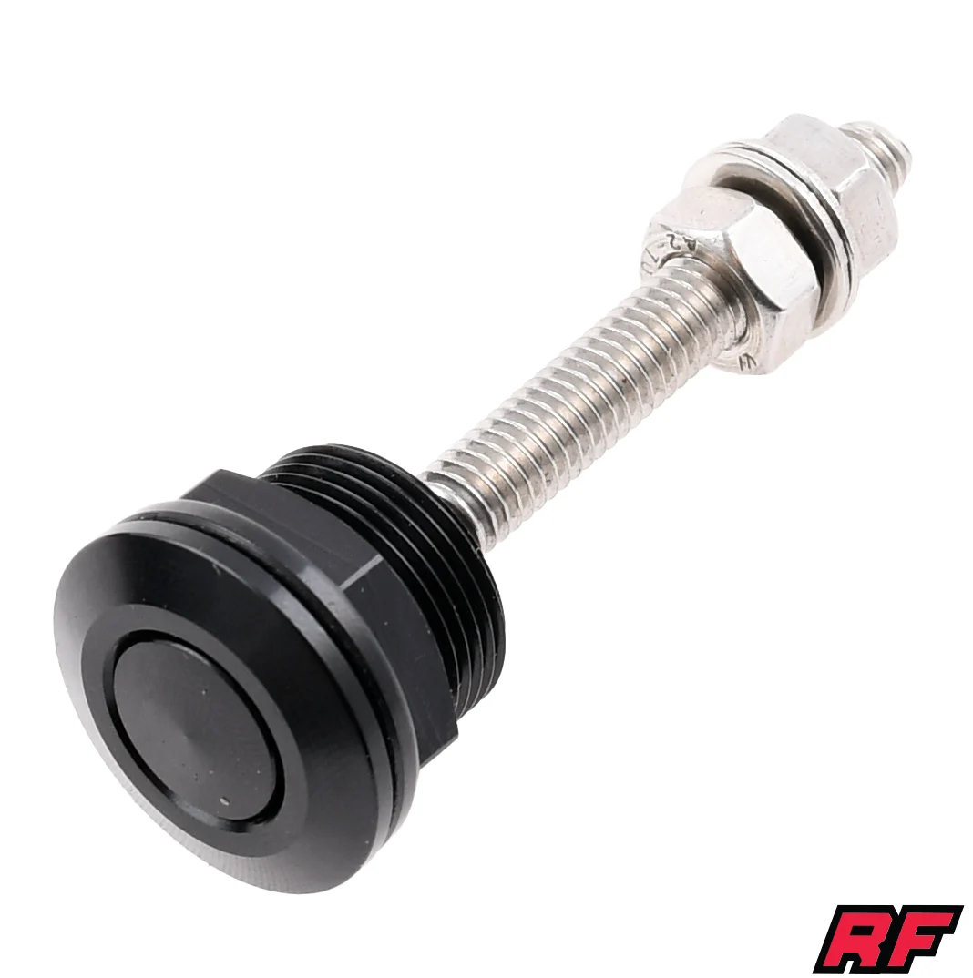 Śruba pokrywy bocznej Simson aluminium CNC anoda czarna Racing Force — ujęcie 1
