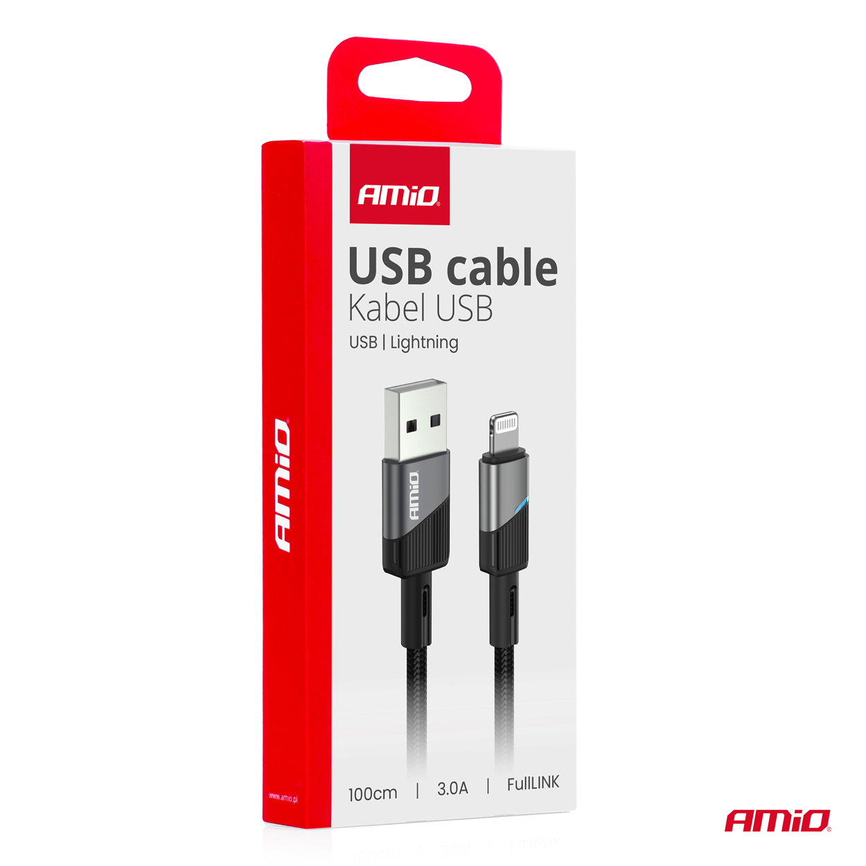 Kabel do ładowania USB-A - LIGHTNING IPHONE 3A 100 cm FullLINK — ujęcie 4